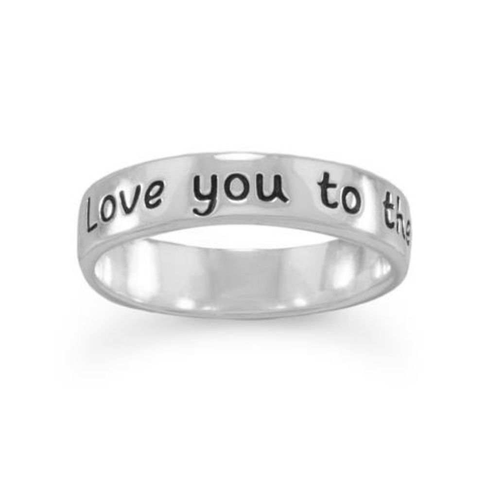 3 pcs "Love you to the moon and back" Ring